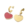 Ion Plating(IP) 304 Stainless Steel Heart Stud Earrings EJEW-A114-11G-02-2