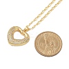 Brass Micro Pave Cubic Zirconia Pendant Necklaces for Women NJEW-U020-01G-02-5
