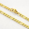 Men's Casual Style 304 Stainless Steel Figaro Chain Necklaces STAS-O037-17-2