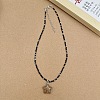 Resin Star Pendnat Glass Seed Beaded Necklaces for Women FS-WGF504C-04-1