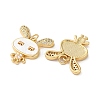 Brass Micro Pave Cubic Zirconia Pendants KK-B083-42G-2