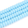 Opaque Spray Painted Glass Beads GLAA-ZX008-6mm-18J-1