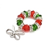 Christmas Theme Glass Pendants PALLOY-TA00163-5