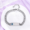 201 Stainless Steel Cuban Link Chain Bracelets BJEW-B078-162P-1