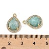 Natural Amazonite Faceted Teardrop Pendants G-U028-02G-04-3