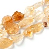 Rough Raw Heated Natural Citrine Beads Strands G-G010-13-1
