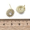 Brass Micro Pave Clear Cubic Zirconia Stud Earrings for Women EJEW-F363-03G-3