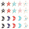 40Pcs 10 Style Rack Plating Alloy Enamel Pendants ENAM-NB0001-85-1