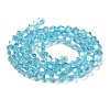 Transparent Electroplate Glass Beads Strands GLAA-F029-3mm-A20-2