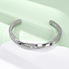 Always In My Heart 304 Stainless Steel Cuff Bangles for Women BJEW-D361-01P-2