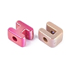 UV Plating Opaque Acrylic European Beads OACR-Q199-09-4