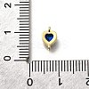 Heart Brass Cubic Zirconia Connector Charms KK-P295-34G-04-3