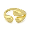 Brass Open Cuff Rings RJEW-B051-38G-2