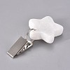 Star Shape Marble Tablecloth Weights with Stainless Steel Tablecloth Clips HJEW-WH0005-09A-2