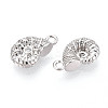 Brass Micro Pave Clear Cubic Zirconia Charms KK-N267-22P-2