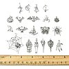 Halloween 40Pcs 20 Styles Tibetan Style Alloy Pendants FIND-FS0004-69-5