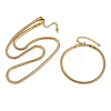 304 Stainless Steel Round Snake Chain Necklaces & Bracelets Sets for Men Women SJEW-F225-01G-3