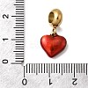 304 Stainless Steel Enamel European Dangle Charms STAS-D153-19G-3
