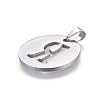 Non-Tarnish 201 Stainless Steel Pendants STAS-L221-33R-2