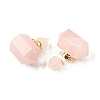 Natural Rose Quartz Perfume Bottle Pendants G-L623-08G-06-2