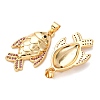 Brass Micro Pave Cubic Zirconia Pendants KK-K408-61G-01-2
