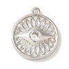 Rack Plating Brass Micro Pave Cubic Zirconia Pendants KK-A229-17P-1