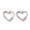 Heart Brass Hoop Earrings for Women EJEW-U008-04P-1