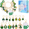 1 Set Cauldron/Beer/Flower Alloy Enamel Pendant Locking Stitch Markers HJEW-SC0001-57-1