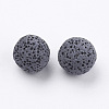 Unwaxed Natural Lava Rock Beads G-I190-14mm-B05-2