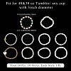 10Pcs 2 Styles Polymer Clay & Crystal Beads Cup Chain AJEW-CN0004-16-2