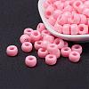Opaque Acrylic European Large Hole Beads PL338-6-1