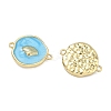 Ocean Brass Enamel Connector Charms KK-C251-05G-02D-2