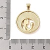 Brass Micro Pave Clear Cubic Zirconia Pendants KK-I712-51G-05-3