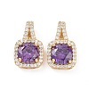 Brass Micro Pave Cubic Zirconia Pendants KK-E068-VC428-2