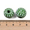 Christmas Printed Schima Wood European Beads WOOD-I015-01E-3