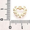 Brass Micro Pave Clear Cubic Zirconia Pendants KK-T075-06G-3