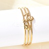 304 Stainless Steel Cuff Bangles for Women BJEW-B120-07G-03-3