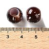 Spray Painted ABS Plastic European Beads KY-G033-01B-12-3