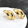 Ion Plating(IP) 304 Stainless Steel Stud Earrings LS-EJEW-G395-01G-5