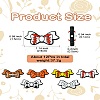 12Pcs 6 Colors Bowknot Food Grade Eco-Friendly Silicone Beads SIL-CJ0002-37-8