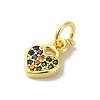 Real 18K Gold Plated Brass Pave Cubic Zirconia Pendants KK-M283-08E-02-2