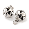 Natural Obsidian Round Ball Pendants G-Q163-05P-06-2