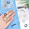 10Pair 5 Colors Ion Plating(IP) 304 Stainless Steel Chunky Huggie Hoop Earrings with 316 Surgical Stainless Steel Pin for Women EJEW-DC0001-16-2