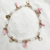 Bohemian Style Alloy Coin Charm Tassel Plastic Seed Beaded Stretch Anklets FS-WGB8A48-08-1