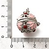 Brass with Enamel Bead Cage Pendants KK-M313-42P-03-3