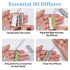 1Pc Alloy & Stainless Steel Hollow Flower Rectangle Diffuser Locket Pendant Cable Chain Necklaces NJEW-FH0001-26-3