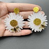 Flower with Bees Acrylic Dangle Stud Earrings FS-WG9FE34-01-1