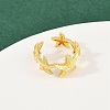 Brass Cuff Rings for Women RJEW-H256-17B-G-2