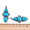 Synthetic Turquoise Pendants G-Q158-04-01-3