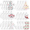 48Pcs 6 Styles Christmas Acrylic Big Pendants FIND-SC0011-43-1